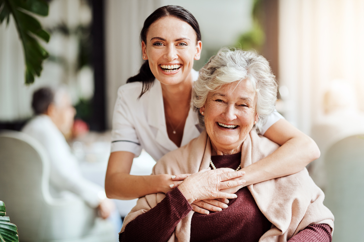 Caregiver and senior